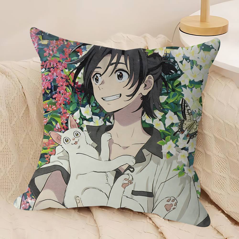 

Anime U-Umibe No N-Etranger Pillowcase Toon Gift Cushion Cover Bedroom Home Sofa Chair Seat Decor Pillow Case 12x12Inch