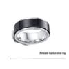 Hot-Selling Titanium Steel Rotating Men's Decompression Ring: European & American Fashion Design for Couples