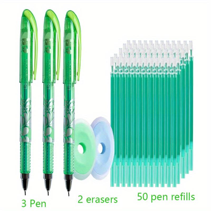 55pcs/Lot Erasable Gel Pen 0.5Mm Refill Rod Magic Erasable Pen Washable Handle Office Writing Tools Stationery