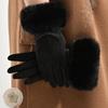 Plush Wrist Touch Screen Gloves Suede Winter Gloves New Cycling Gloves  Outdoor Activities
