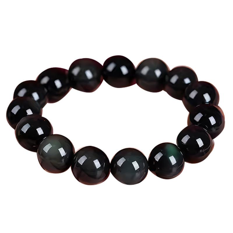 Gold Sheen Obsidian Beaded Bracelet for Men and Women