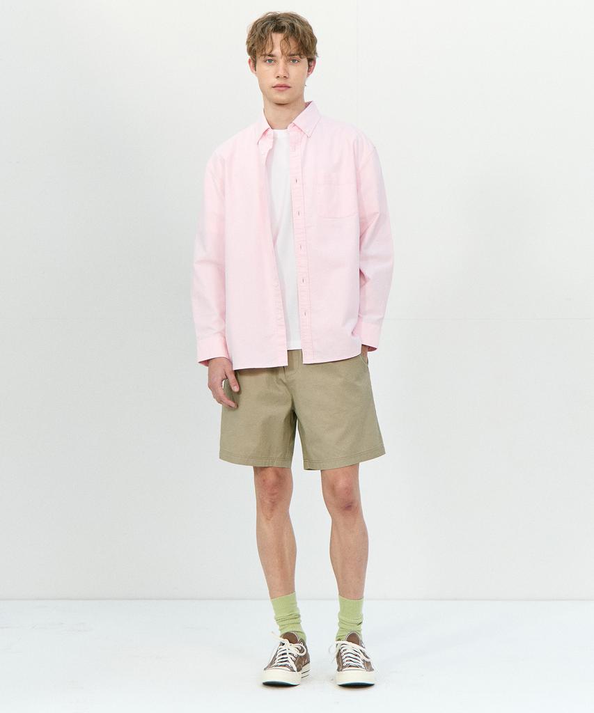 BASIC HOUSE Cotton String Band Half Pants Beige Lzhp3104 (B Type)