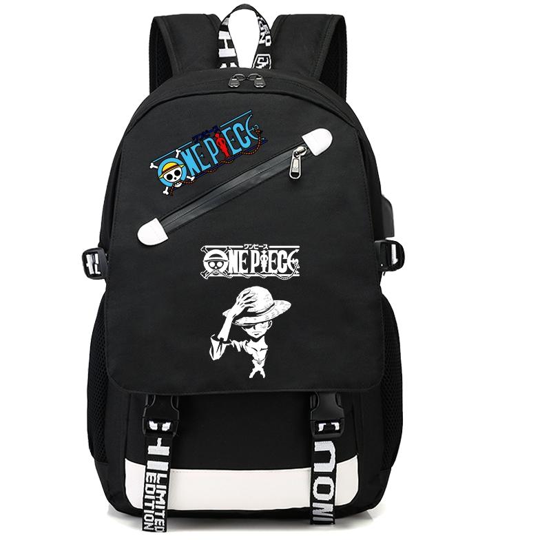 Anime One Piece Backpack for Boy Girl Back To School Bookbag Large Capacity Student Bookbag Men Women Travel Bag Mochila