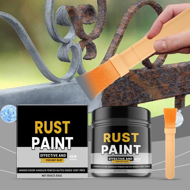 Powerful 100G Corrosion Inhibitor Paint Industrial Oxidation Converter with Brush Set for Maintenance & Repair Tasks