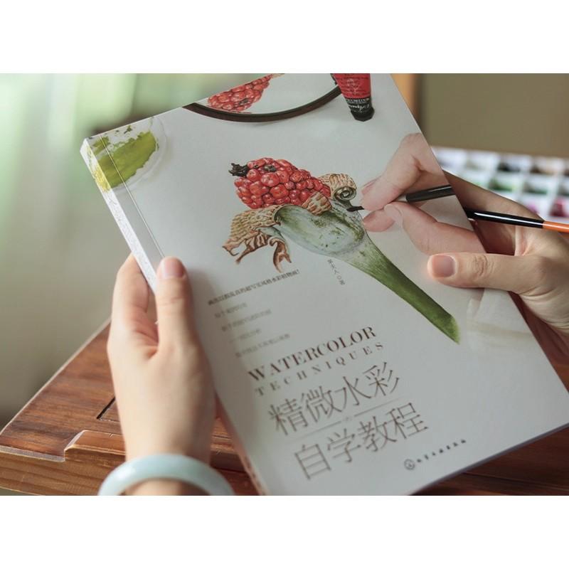 Realistic Botanical Watercolor Tutorial Book - Step-by-Step Hyper-Realistic Plant Painting Techniques for Beginners