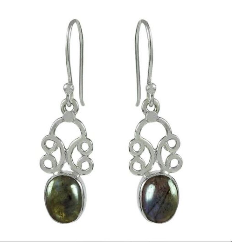 Solid 925 Sterling Silver Handmade Designer Boho Earring Gift For Wife Designer Earrings Silver Jewelry