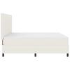 LED Box Spring Bed in Cream and White 200 x 200 cm Cord Fabric