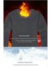 Men's Solid Color Brushed Plus Velvet Thermal Underwear Set for Autumn and Winter