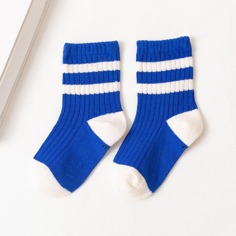 1-12 Years Cotton Children Socks Japan Style Black White Stripes Baby Tube Socks Spring Autumn Boys Girls School Sports Socks