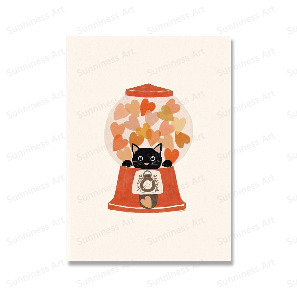 Cartoon Black Cat Ghost Pumpkin Wall Art Canvas Painting Nordic Posters And Prints Halloween Christmas Pictures Kids Room Decor