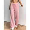 IHUASU Women's Fashion Casual Solid Color Print Pants & Capris