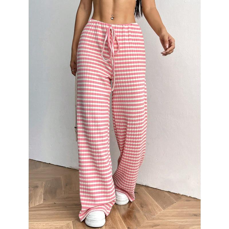 IHUASU Women's Fashion Casual Solid Color Print Pants & Capris