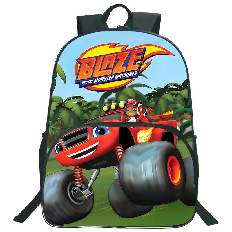 Blaze And The Monster Machines Children's Backpack Schoolbag Boys Girls Backpack Students Large Capacity Travel Bookbag Mochila