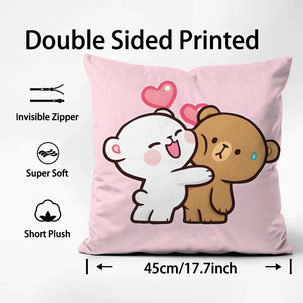 Panda Bubu And Dudu Cushion Cover Pattern Printed Pillowcase for Living Room Sofa Cushion Cover & Bedroom Decor