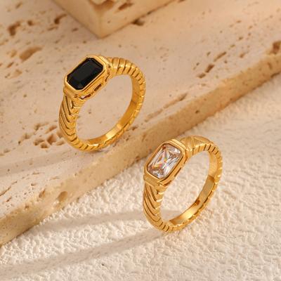 Ins Edelstahl Zirkon Ring Damen Nischendesign Modering Leichter Luxus Persönlichkeit Schwanzring