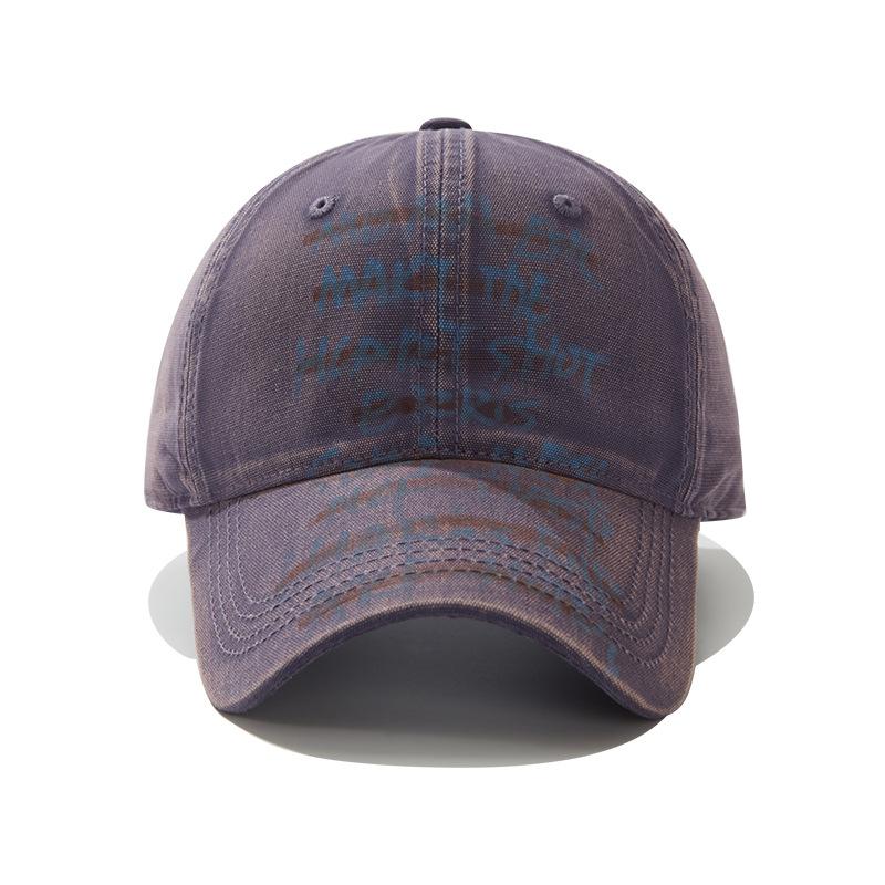

Tide brand retro style letter baseball cap female hip hop street cap trendy versatile heavy industry design hat male Adjustable фіолетовий