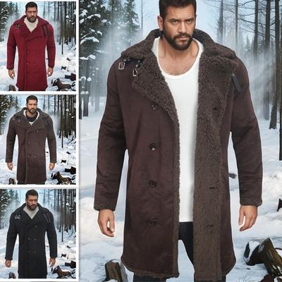 Giacca Ispessita in Camoscio Sintetico con Pelliccia Sintetica Resistente al Freddo e al Gelo