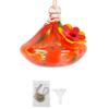Droplet Shaped Bird Feeder Glass Ball Water Container Easy To Clean Hummingbird Feeder  For Window