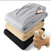 Pants for men in autumn and winter, thickened with fleece for outerwear, casual pants, warm lamb wool sports sweatpants