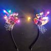 1PC Hair Band Glowing Headwear Hair Accessories Elk Pulp Antlers Party Prop Christmas Headband LED Light
