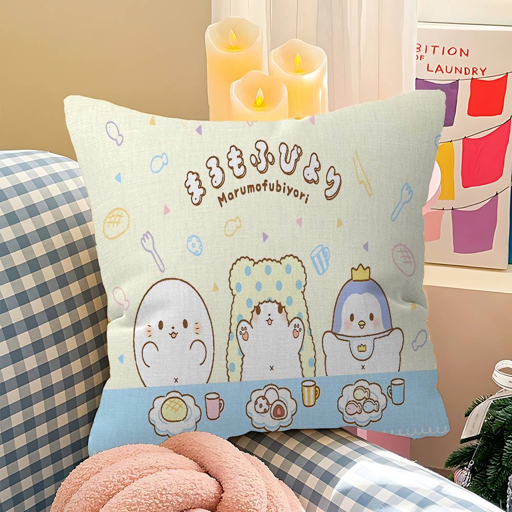 Cute Cartoon Marumofubiyori Pillow Cushion Cover Pillowcase Living Room Sofa Home Decor