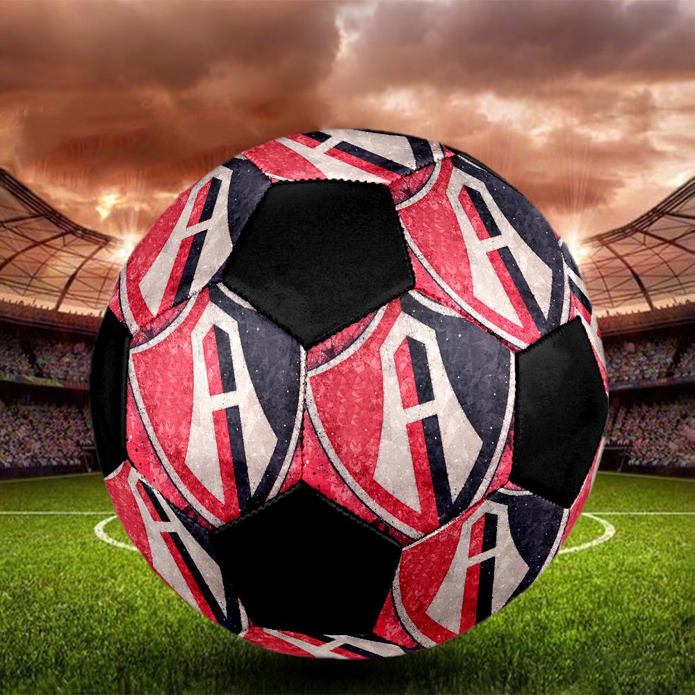 SIZE 5 Atlas Football Club Soccer Ball Colorful All Ages Machine Stitched PVC Competition Ready Durable High-Bounce