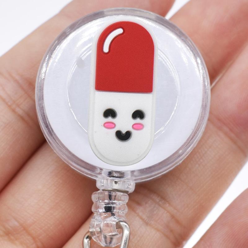 1PCS Hospital Retractable Badge Reel with Belt Clip Cute Nurse Doctor Name Tag Card Holder Accessories Office Supply Clip