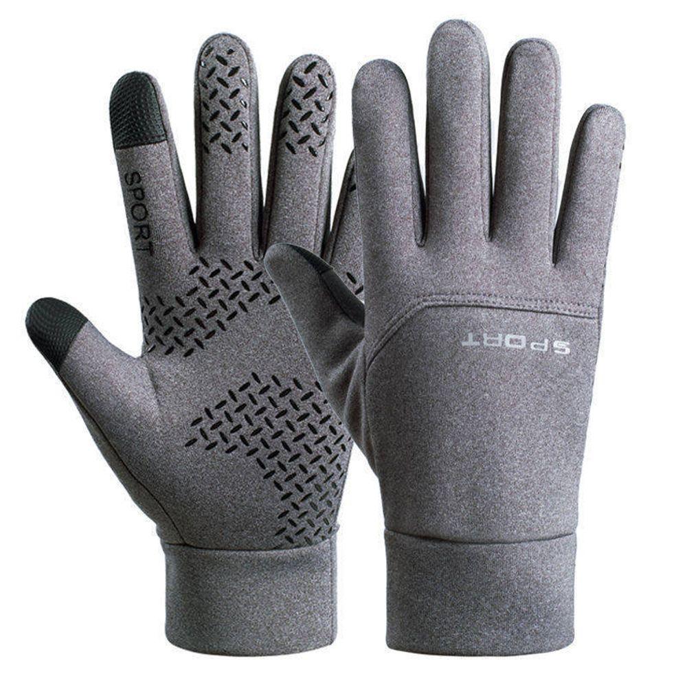 Male Two Finger Out Warm TouchScreen Mittens Cycling Gloves Full Finger Gloves Protective Mittens