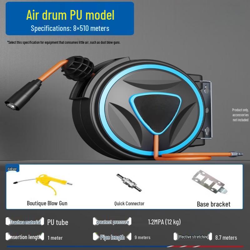 Aokewen 10-meter Ret retractable PU Air Hose Reel