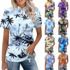 Women's Casual Polo Shirt Loose Fit Short Sleeve Top Button Placket Lightweight Breathable Fabric Summer Style