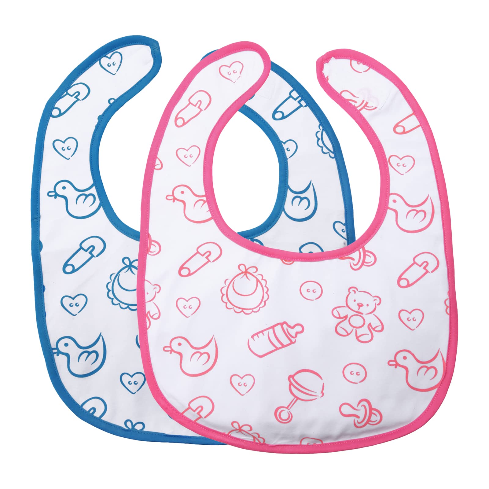 

Взрослая еда Уход за кормлением Водонепроницаемый С набором из 2 и розовым соском для бутылочки [LittleForBig] Слюнявчик, Фартук, [Хлопок + Лист] Липучка, 2-слойная конструкция, [Синий