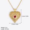 Nidin New Retro Heart Shape Hollow Design Sparkling Zircon Pendant Necklace For Women Men Vintage Jewelry Wholesale Accessories