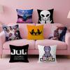 Rapper Jul Logo Pillow Gifts Home Office Furnishings Bedroom Sofa Car Cushion Cover Case 45X45Cm