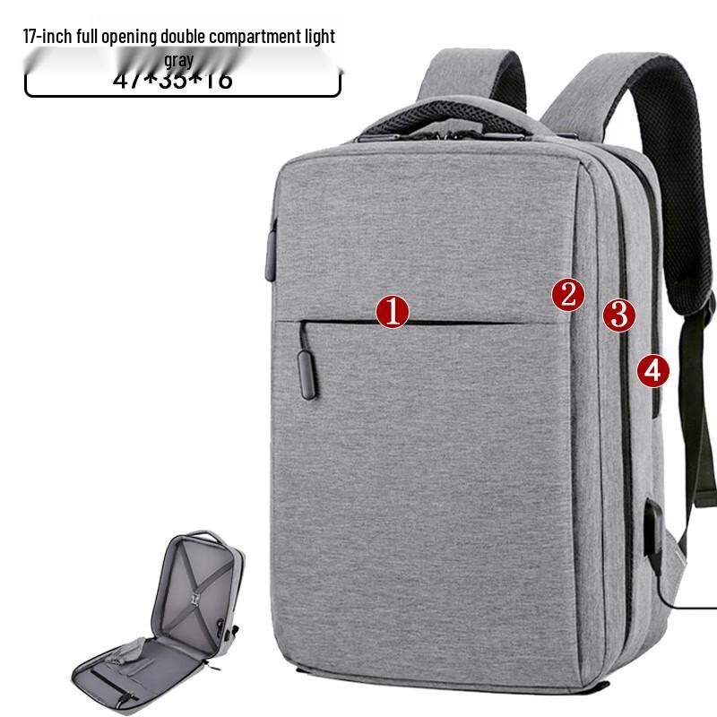 Li Shen Simple Nylon Waterproof Backpack 15-22L