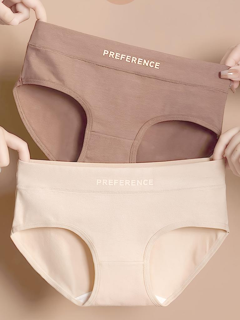 Women's High Waist Cotton Underwear Antibacterial Breathable Briefs for All Seasons