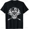 Skull Billiards Snooker Billiard 8 Ball Player Cue Sports Gift Unisex Tshirt Streetwear Shortsleev Outdoor Clothing Summer Tee