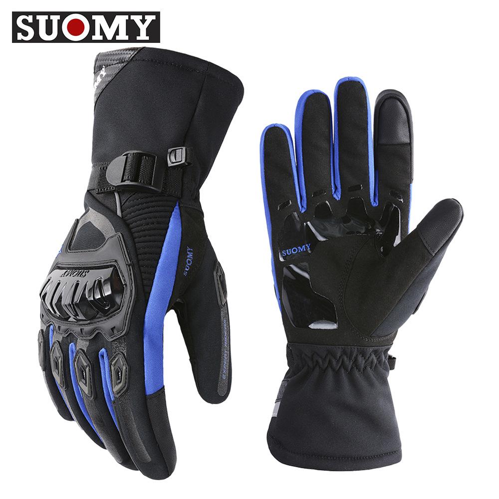 Winter Motorcycle Riding Gloves Can Touch Screen Waterproof and Warm Electric Vehicle Long Windproof Gloves