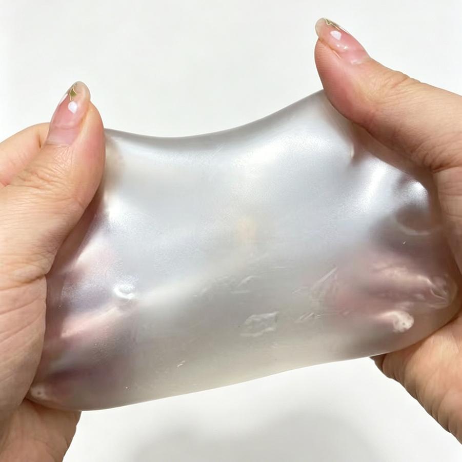 Soft Moldable Squishy White Pearl Squeeze Toy No Rebound Sticky Stress Relief Fidget Toys Creative Simulation Anti-anxiety Toys