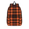 Zaino Fresco in Tessuto Tartan Retro Resistente Zainetto Pieghevole per Studenti Lavoro Giorno del Tartan per Uomini Donne Borse in Tela per Computer Portatile