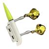 1 Piece Double Bells Rod Clip Fishing Bite Alarms Fishing Rod Bells Ring Induction Lamp Bright Night Flash Led Without Battery