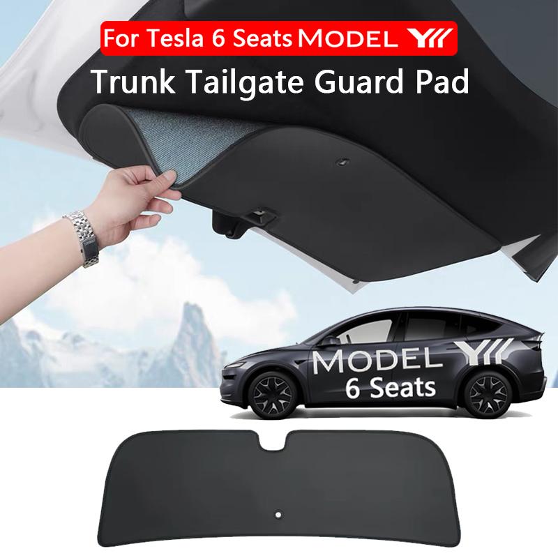 For Tesla Model YL 6-Seater Trunk Tailgate Guard Pad Leather Rear Cargo Liner Protective Anti-dirty Pad Car Interior Accessories