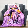 Customizable KPop Demon Hunters9 Throw Blanket – Personalized Name, All-Season Cozy Snug Blanket, Machine Washable, Personalized Blanket