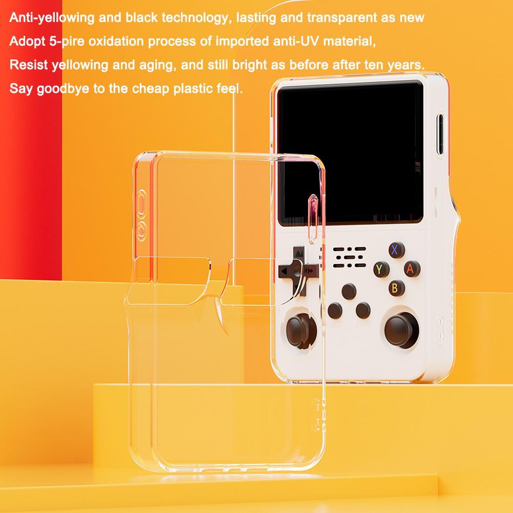  for R36s Protective Case Transparent Handheld Game TPU Cover for R36s Soft Shell Shell Integrat R7V1