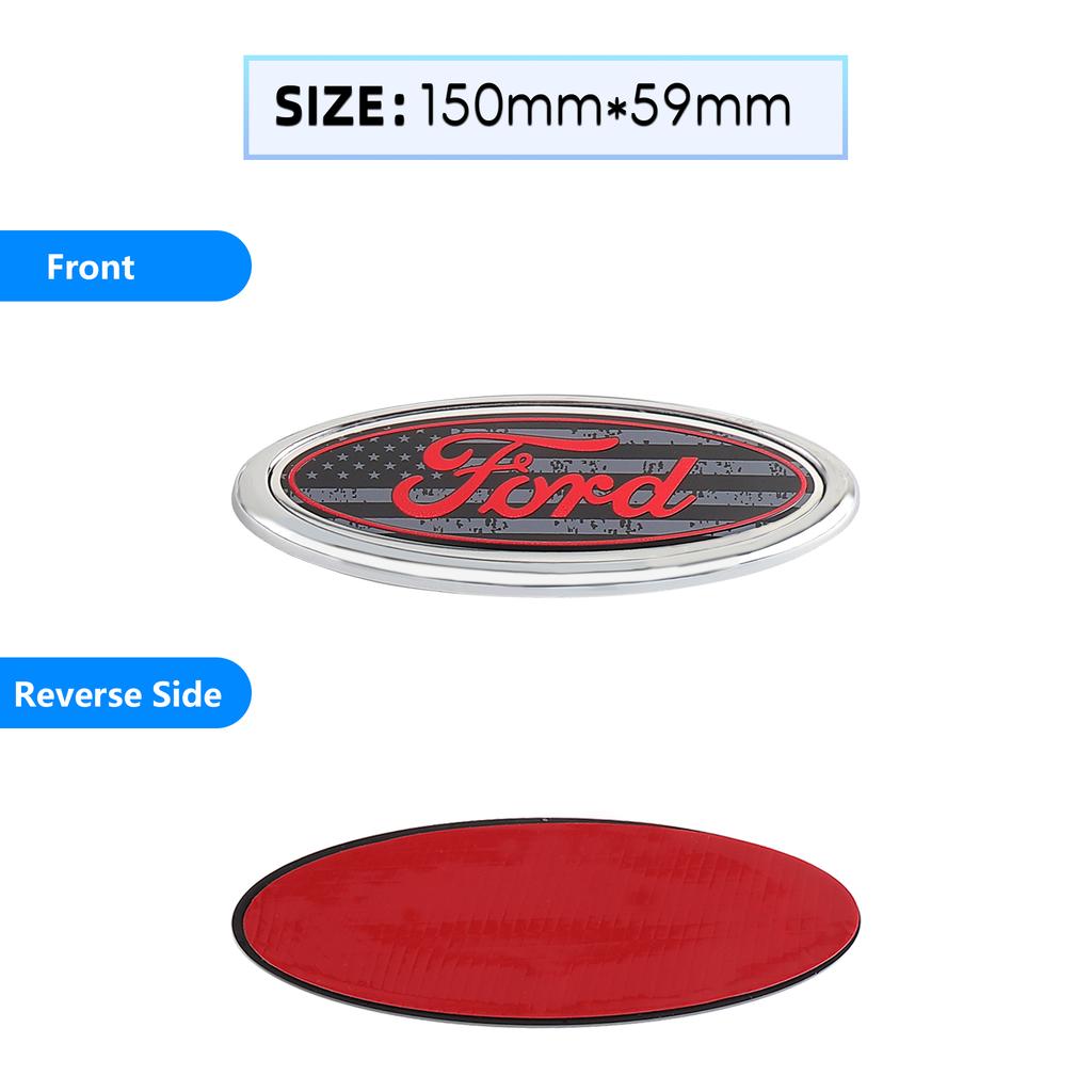 Car Rear Trunk Front Grill Sticker For Ford Grille Emblem Logo Hood Badge Focus Kuga MK7 MAX Fiesta Ranger Mondeo Mustang Escape