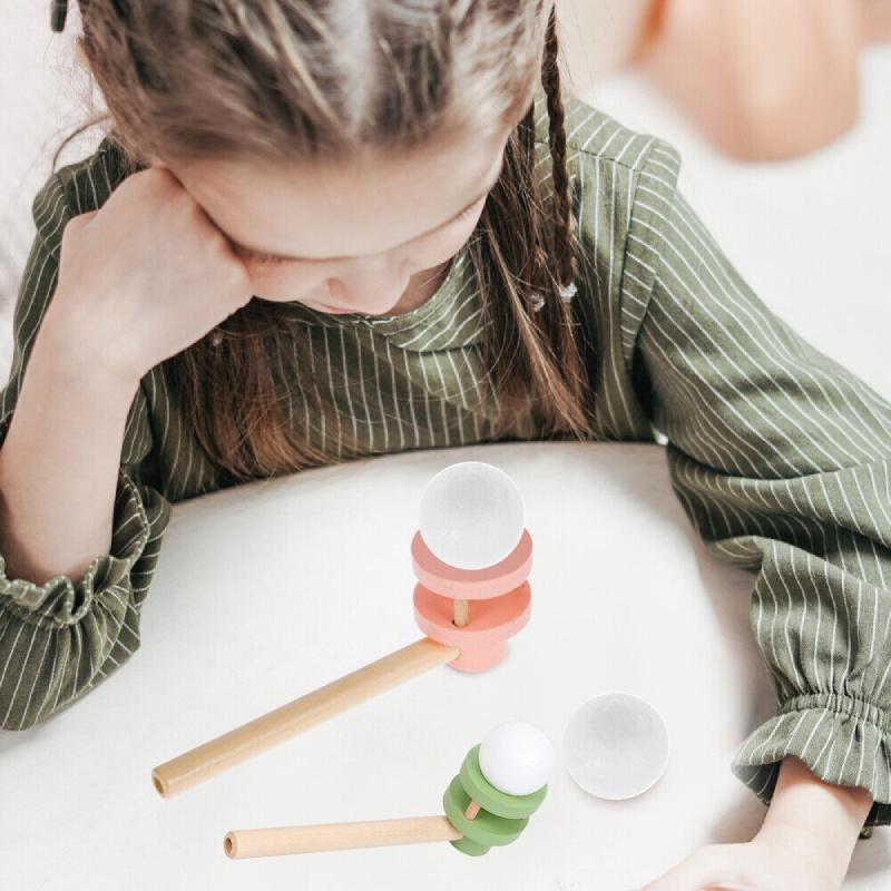 Juguete de Madera Colgante de Bola Soplada Para Jardín de Infancia y Educación Primaria Juego de Rompecabezas Interactivo Padre-Hijo