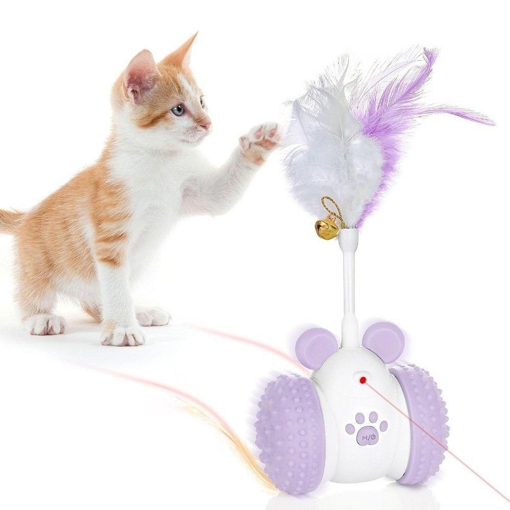 2 Play Mode Automatic Mouse Car Cat Toy Infrared Laser Cat Teasing Toy  Interactive Game