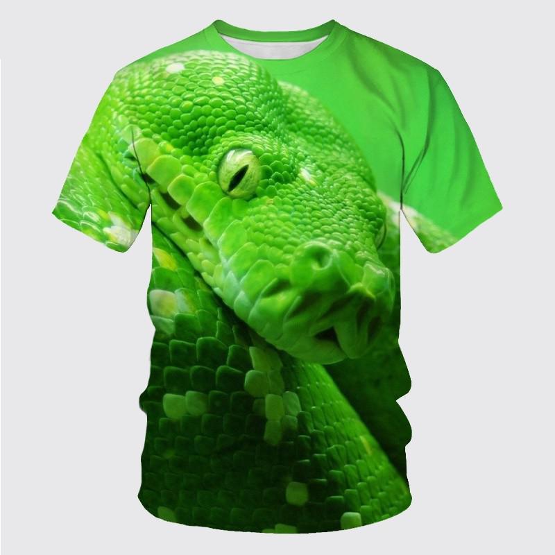 Tricou bărbați Topuri cu uscare rapidă Tricouri cu mânecă scurtă de stradă la modă de vară Tricouri cu imprimeu grafic 3D de șarpe Îmbrăcăminte pentru bărbați supradimensionate
