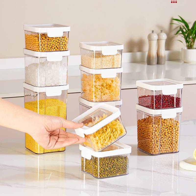 Kitchen Sealing Storage Container With Transparent Pet Material For Food Organization And Freshness