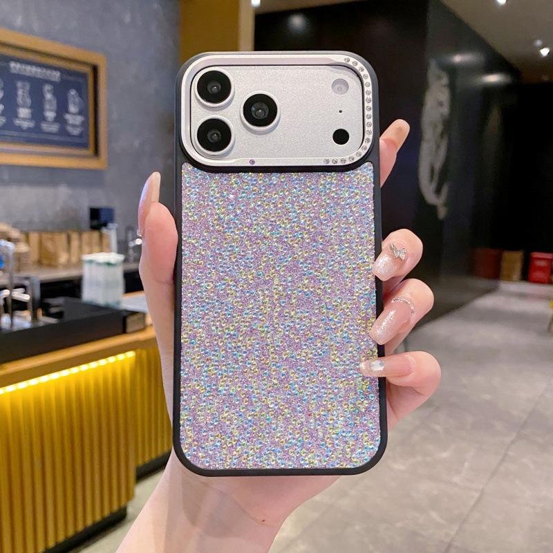 17 Applicable iPhone16promax Point Drill Leather Pattern 16 Apple 17pro Mobile Phone Case 17promax Protective Case