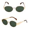 Retro Ovale Metallrahmen Sonnenbrille Herren und Damen Vielseitige Mode Sonnenbrille Street Style Trend